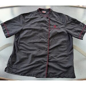 Chick Fil A Uniform Chef Cook Jacket Black 2X Button